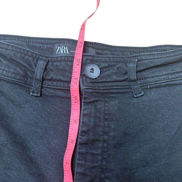 Zara The Marine Striaght Jean Black Wash Size 8 - Picture 6 of 8